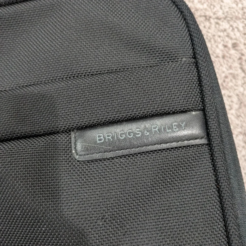 Briggs Riley Black Nylon Briefcase Laptop‎ Bag Business Travel Messenger
